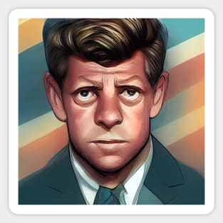 John. F. Kennedy | Comics style Sticker